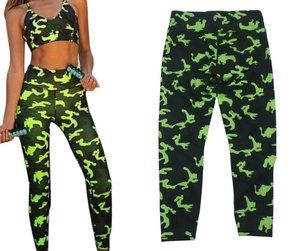 Free People Movement Tide Is High Neon Camo Athletic Gym Yoga Legging Size: L